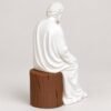 Vista trasera de la figura de San José con el tocón de Jesé en tono madera