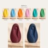 Las tres opciones de la Virgen de dedo: set Multicolor de colores variados, Bartimeo en burdeos y Effetá en azul marino